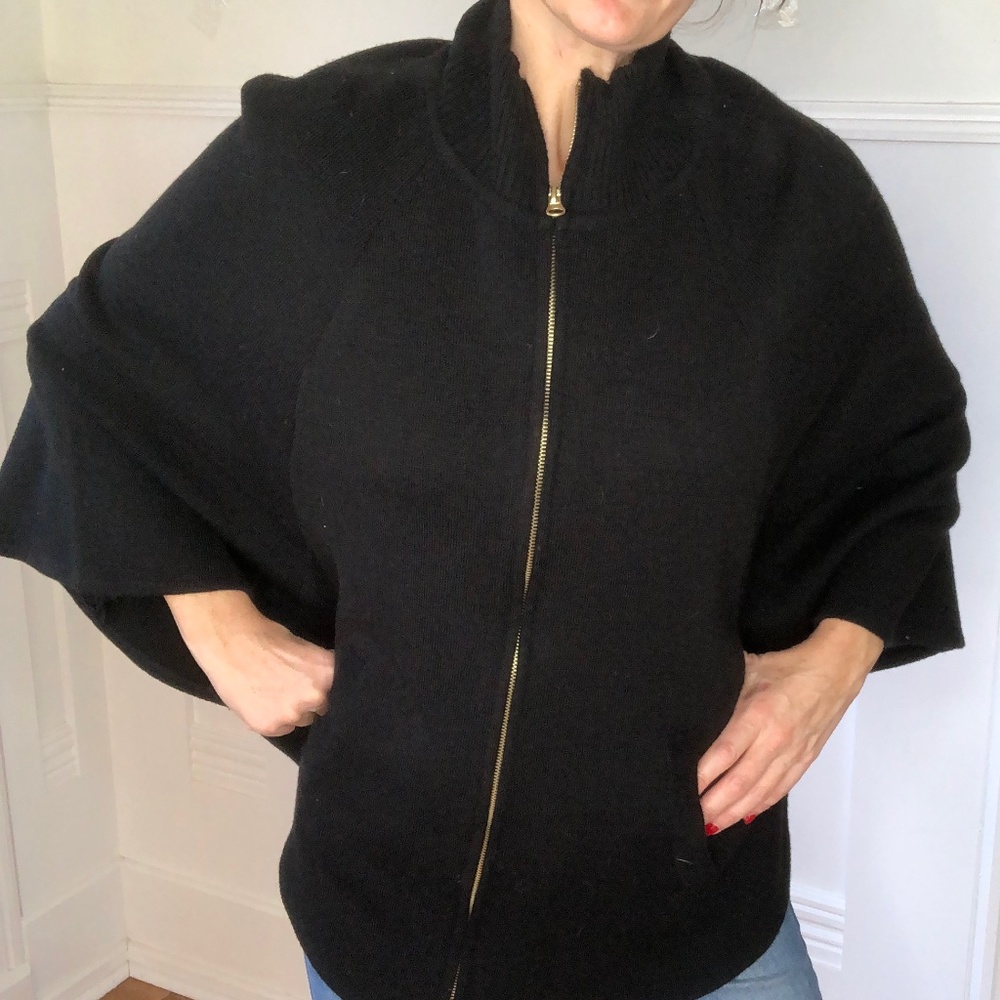 Black Knit Cape